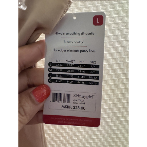 Skinnygirl Bye Bye Panty Lines High Waisted Brief Tummy Control Large - Picture 6 of 6